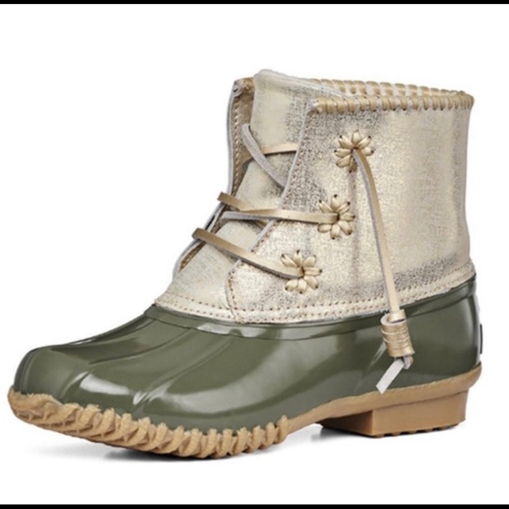Jack Rogers Chloe Metallic leather boots